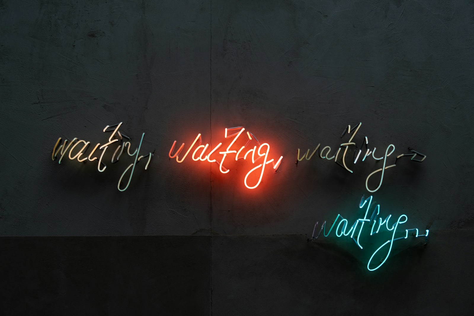 happy new year neon light signage